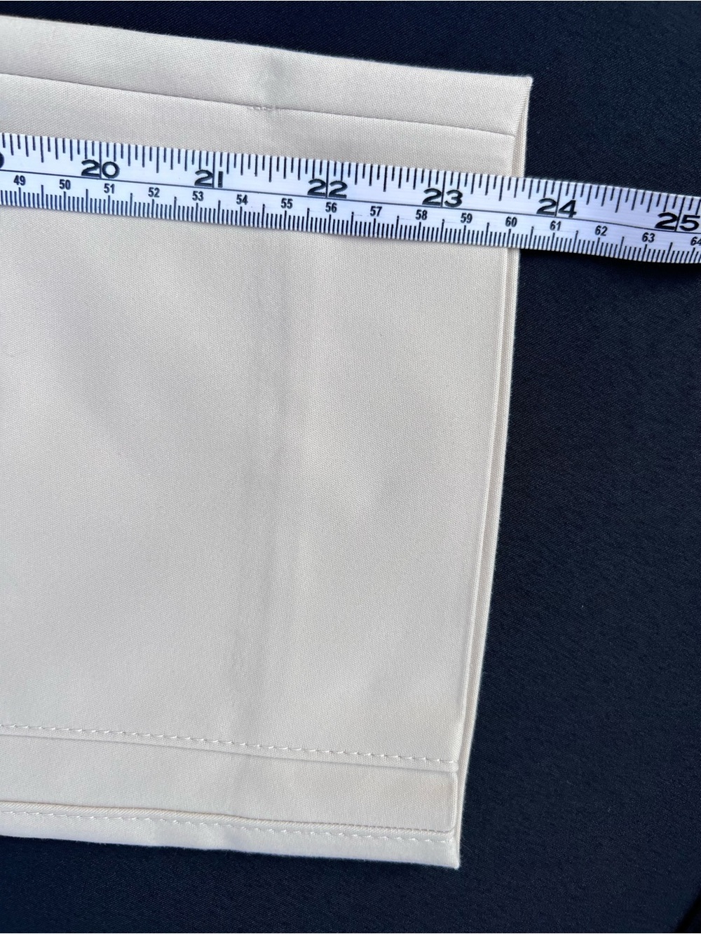 WHBM 23.5” Light Khaki Side Zip Crop Pants, Light Beige Tan, Classic Mid-Rise - Picture 8 of 8